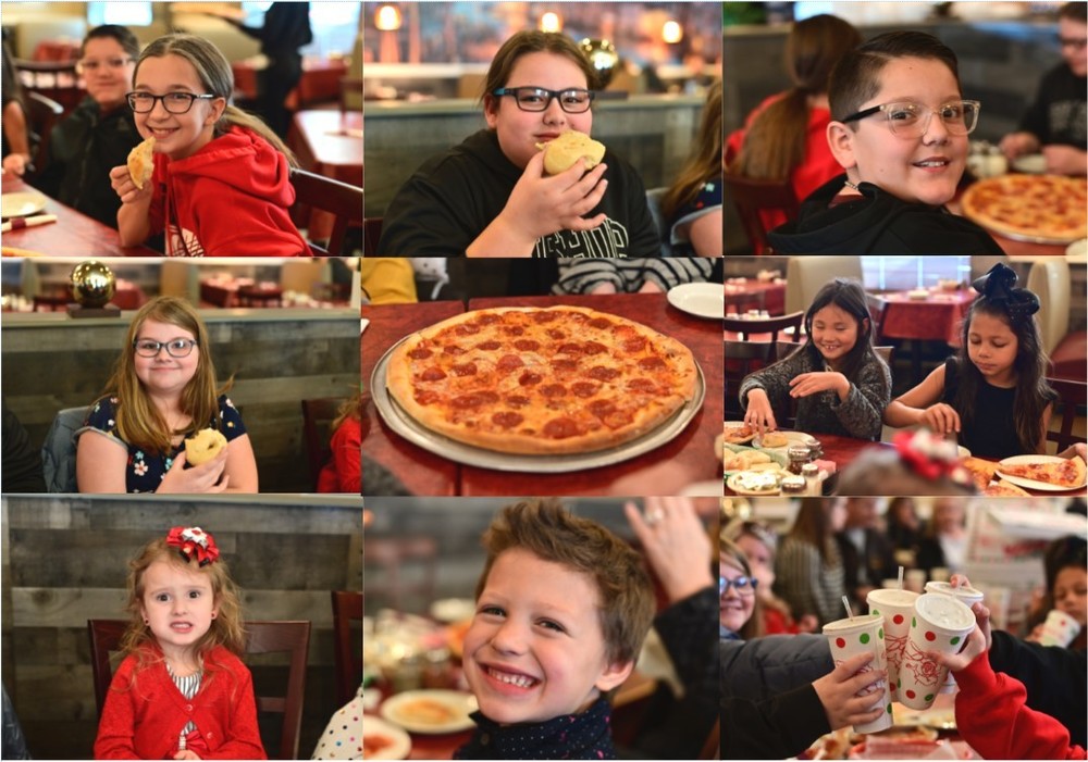 TOP FUNDRAISER SELLERS ENJOYING PIZZA!