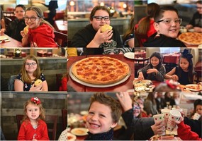 TOP FUNDRAISER SELLERS ENJOYING PIZZA!