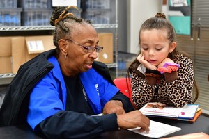 Grandparents reading with 1st Grade!